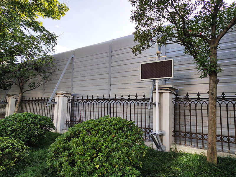 華孚上虞紡廠廠界聲屏障及噪音監測儀安裝中