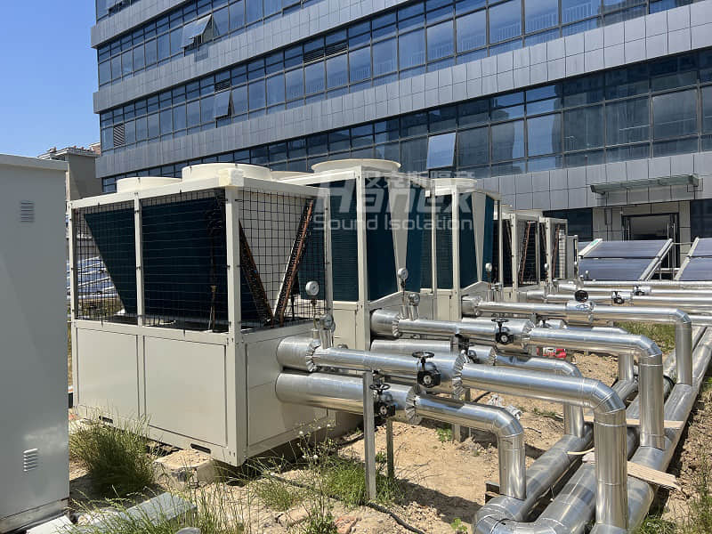 屋面空調風冷熱泵機組噪音大，影響周邊居住環境，該如何解決？