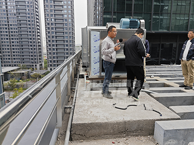 杭州火炬創新中心樓頂油煙風機降噪項目案例